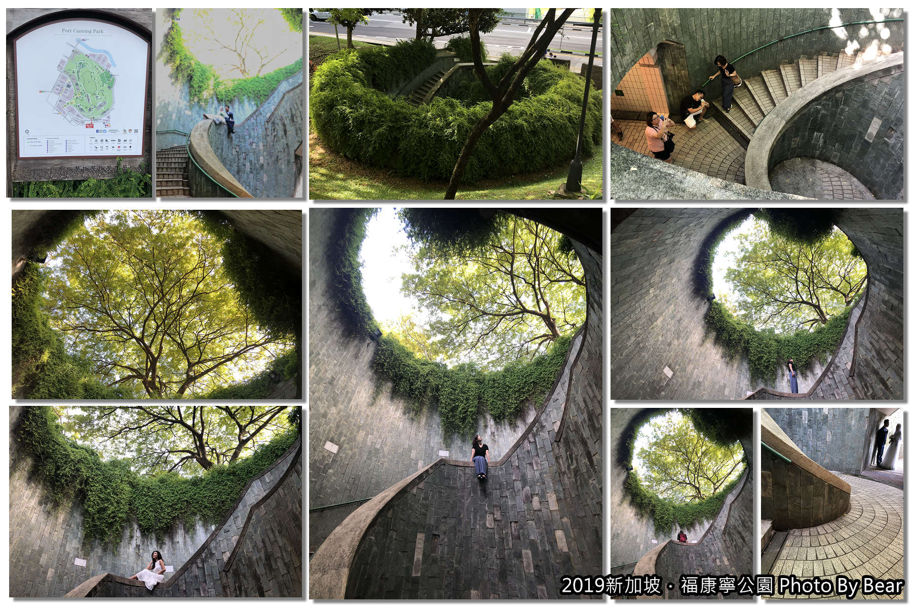 【2019新加坡自由行】「怎麼拍都美，福康寧公園裡的隱藏版打卡景點，神秘且別有洞天的旋轉石梯．Fort Canning Park Tree Tunnel」 @游游滴