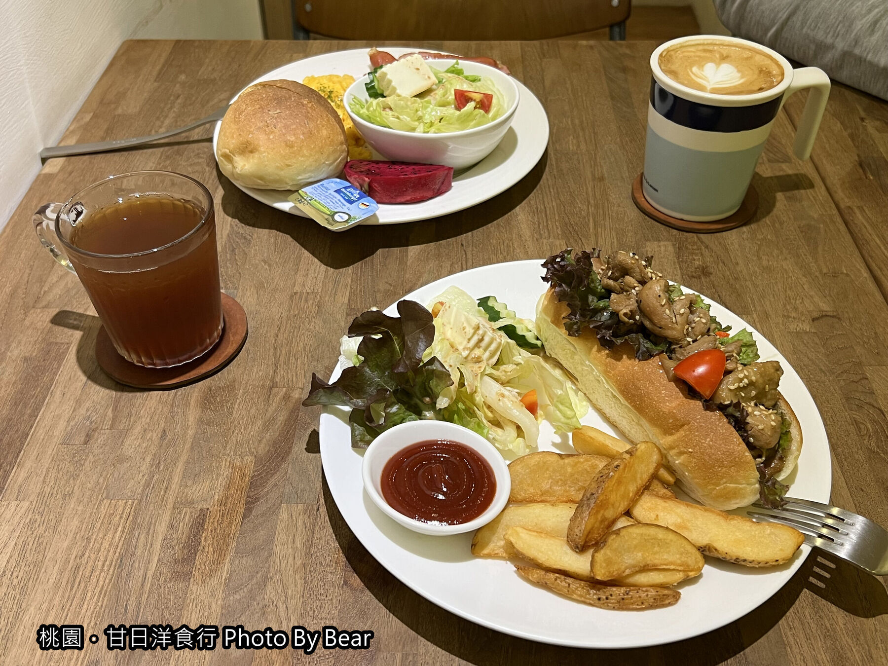 【桃園】「甘日洋食行．近藝文特區的人氣早午餐（木盆沙拉/開放三明治/漢堡/手作甜點）」